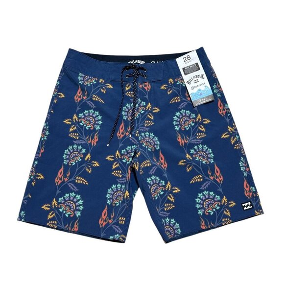 Billabong Men Size 28 Blue Sundays Recycler Pro Swim Board Short Wave Washed NWT - Picture 1 of 9
